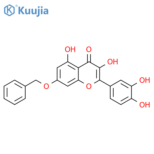 4H-1-Benzopyran-4-one,2-(3,4-dihydroxyphenyl)-3,5-dihydroxy-7-(phenylmethoxy)- structure
