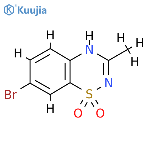 7-bromo-3-methyl-4H-1,2,4-benzothiadiazine-1,1-dione structure