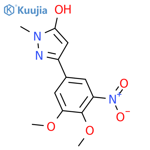 1H-Pyrazol-5-ol, 3-(3,4-dimethoxy-5-nitrophenyl)-1-methyl- structure