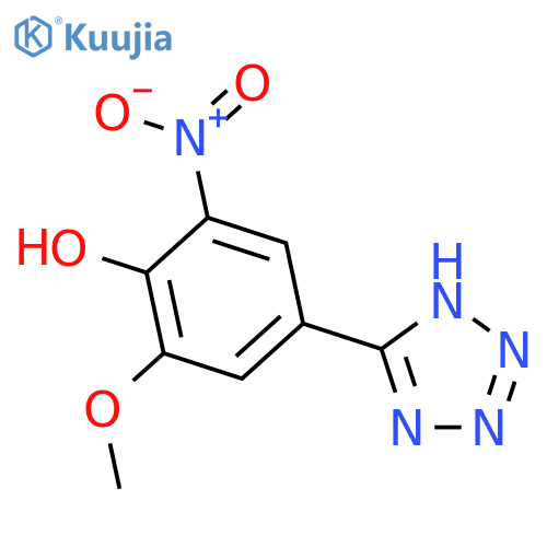 2-Methoxy-6-nitro-4-(1H-tetrazol-5-yl)-phenol structure