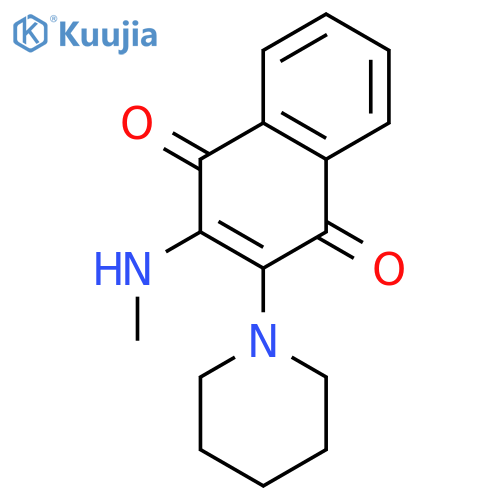 1,4-Naphthalenedione, 2-(methylamino)-3-(1-piperidinyl)- structure