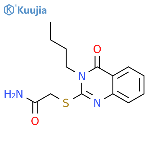2-[(3-butyl-4-oxo-3,4-dihydroquinazolin-2-yl)sulfanyl]acetamide structure
