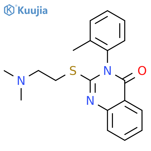 2-{[2-(dimethylamino)ethyl]sulfanyl}-3-(2-methylphenyl)quinazolin-4(3H)-one structure