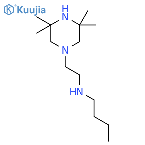 1-Piperazineethanamine, N-butyl-3,3,5,5-tetramethyl- structure