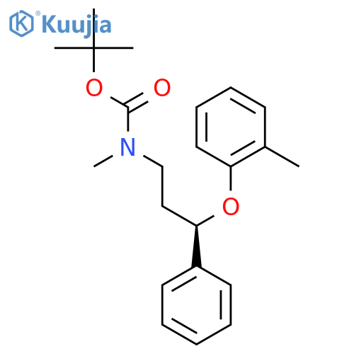 (-)-N-tert-butoxycarbonyl-N-methyl-3-phenyl-3-(2-methylphenoxy)propanamine structure