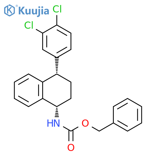 Carbamic acid, N-[(1S,4S)-4-(3,4-dichlorophenyl)-1,2,3,4-tetrahydro-1-naphthalenyl]-, phenylmethyl ester structure