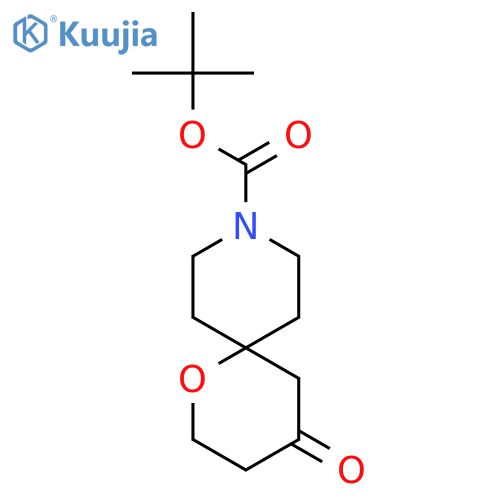 Tert-butyl 4-oxo-1-oxa-9-azaspiro[5.5]undecane-9-carboxylate structure