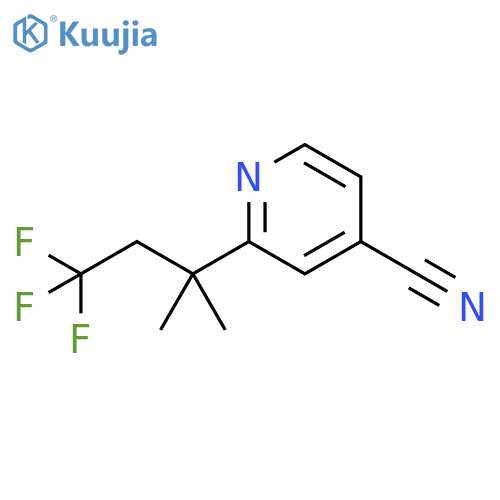 2-(3,3,3-Trifluoro-1,1-dimethylpropyl)-4-pyridinecarbonitrile structure