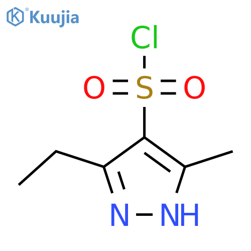5-ethyl-3-methyl-1H-pyrazole-4-sulfonyl chloride structure