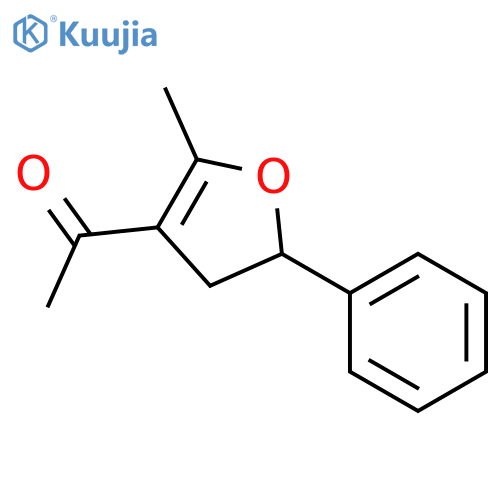Ethanone, 1-(4,5-dihydro-2-methyl-5-phenyl-3-furanyl)- structure