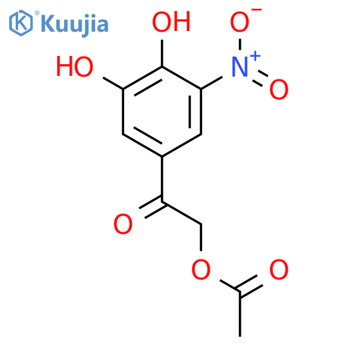Ethanone, 2-(acetyloxy)-1-(3,4-dihydroxy-5-nitrophenyl)- structure
