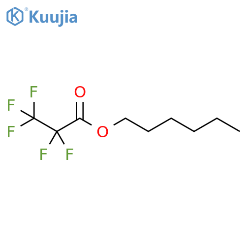 Propanoic acid, pentafluoro-, hexyl ester structure