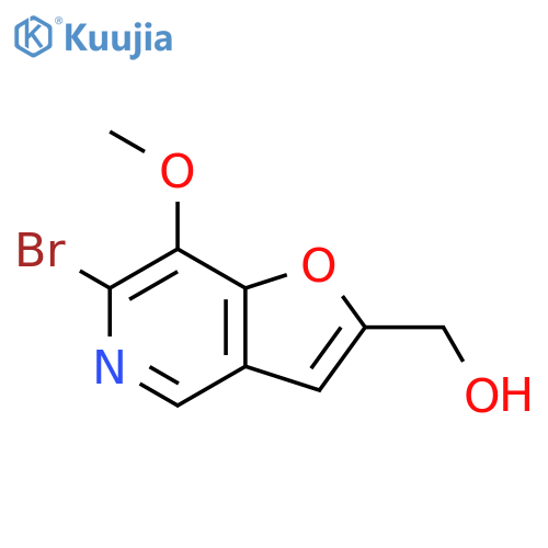 (6-Bromo-7-methoxyfuro3,2-cpyridin-2-yl)methanol structure