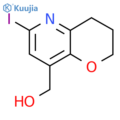 (6-Iodo-3,4-dihydro-2H-pyrano3,2-bpyridin-8-yl)methanol structure