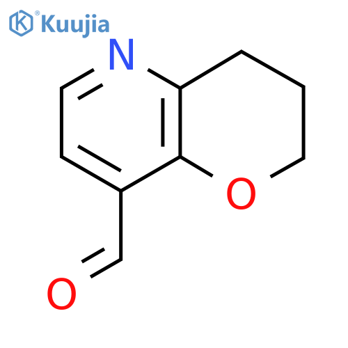 2H,3H,4H-pyrano[3,2-b]pyridine-8-carbaldehyde structure