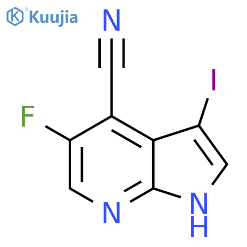 5-Fluoro-3-iodo-1H-pyrrolo2,3-bpyridine-4-carbonitrile structure