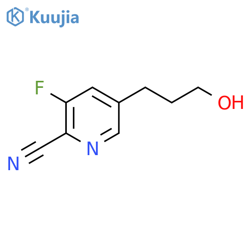 3-Fluoro-5-(3-hydroxypropyl)picolinonitrile structure