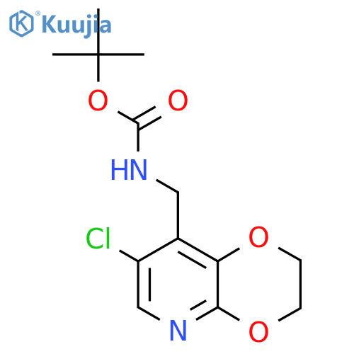 tert-Butyl ((7-chloro-2,3-dihydro-1,4dioxino2,3-bpyridin-8-yl)methyl)carbamate structure