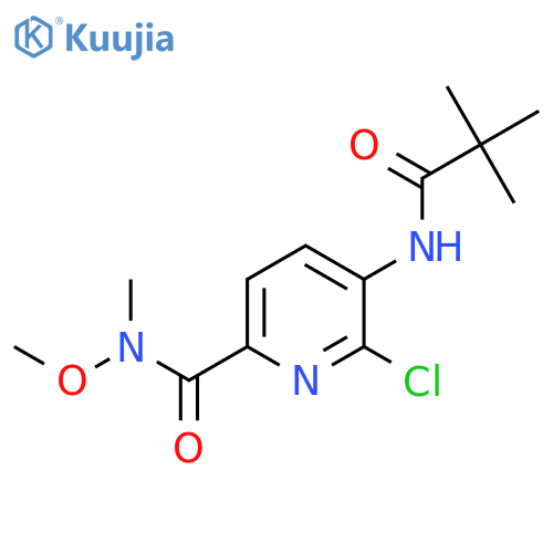 6-Chloro-N-methoxy-N-methyl-5-pivalamidopicolinamide structure
