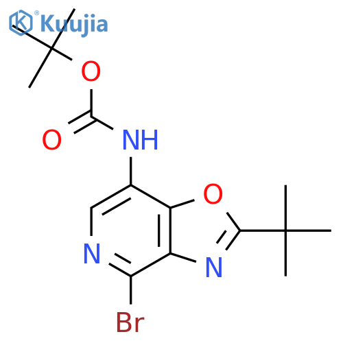 tert-Butyl (4-bromo-2-(tert-butyl)oxazolo4,5-cpyridin-7-yl)carbamate structure