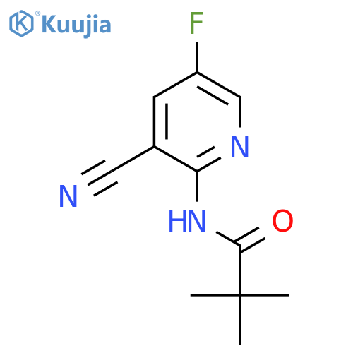 N-(3-Cyano-5-fluoropyridin-2-yl)pivalamide structure