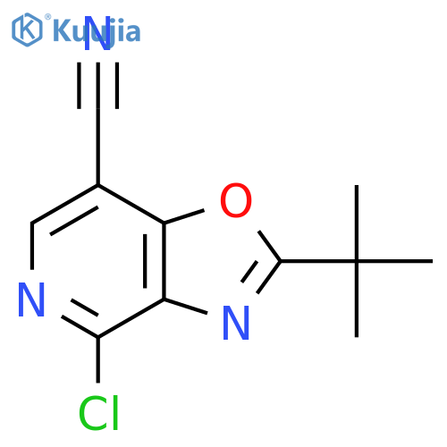 2-(tert-Butyl)-4-chlorooxazolo4,5-cpyridine-7-carbonitrile structure