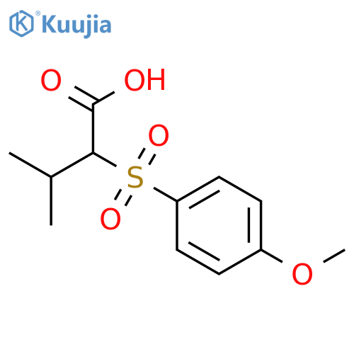 Butanoic acid, 2-[(4-methoxyphenyl)sulfonyl]-3-methyl- structure