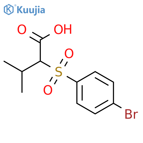 2-(4-bromobenzenesulfonyl)-3-methylbutanoic acid structure