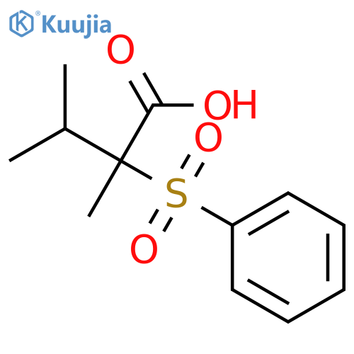 Butanoic acid, 2,3-dimethyl-2-(phenylsulfonyl)- structure