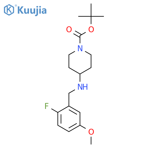 Tert-Butyl 4-(2-fluoro-5-methoxybenzylamino)piperidine-1-carboxylate structure