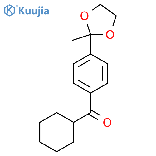 Cyclohexyl 4-(2-Methyl-1,3-dioxolan-2-yl)phenyl ketone structure