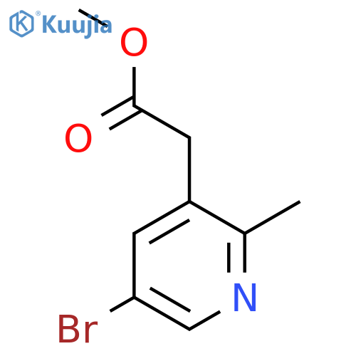 Methyl 5-bromo-2-methylpyridine-3-acetate structure