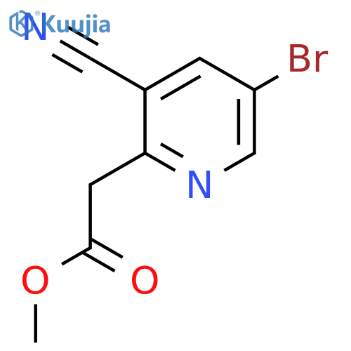 Methyl 5-bromo-3-cyanopyridine-2-acetate structure