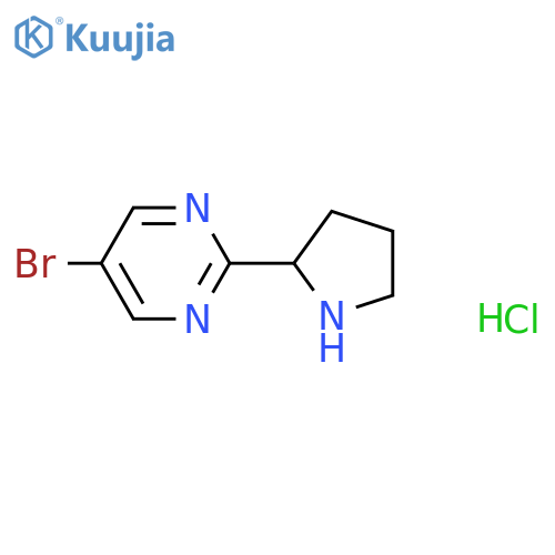 5-bromo-2-pyrrolidin-2-yl-pyrimidine;hydrochloride structure