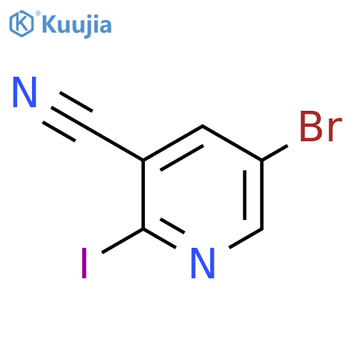 5-bromo-2-iodopyridine-3-carbonitrile structure