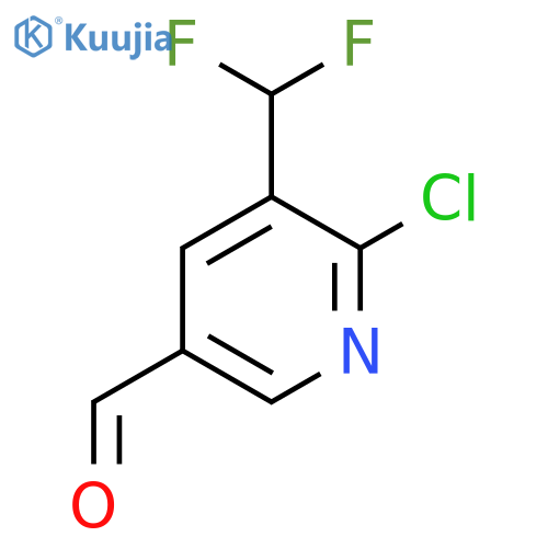 2-Chloro-3-(difluoromethyl)pyridine-5-carboxaldehyde structure