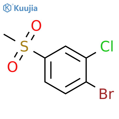 Benzene, 1-bromo-2-chloro-4-(methylsulfonyl)- structure