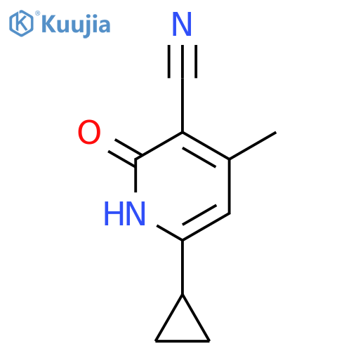 6-cyclopropyl-4-methyl-2-oxo-1,2-dihydropyridine-3-carbonitrile structure