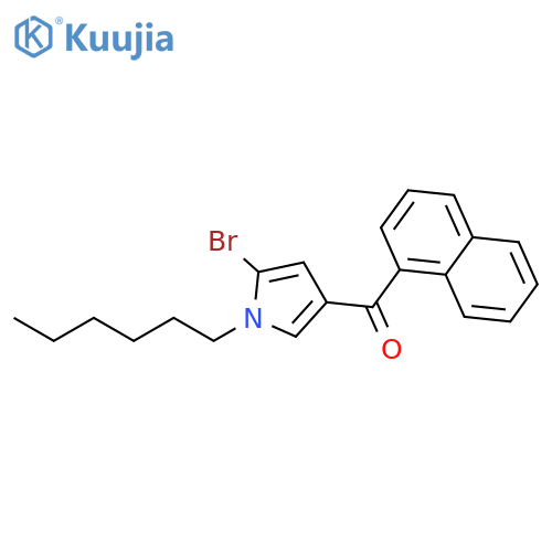 1-Hexyl-2-bromo-4-(1-naphthoyl)pyrrole structure