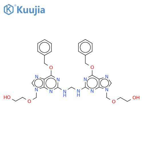 Bis 2-(2-Amino-1,6-dihydro-6-O-benzyl-9H-purin-9yl)methoxyethanol structure