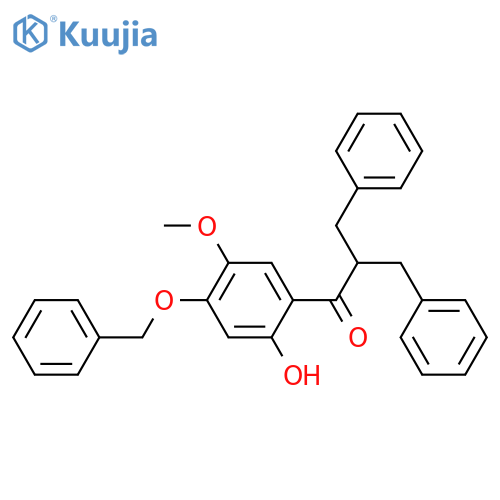 4-Methoxy-5-benzoyloxy-2-bis-benzylethanonephenol structure