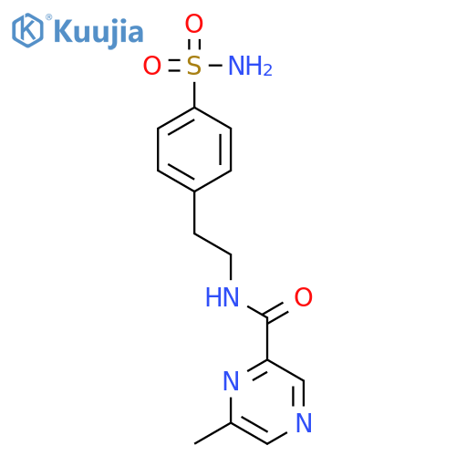 4-β-(6-Methylpyrazinyl-2-carboxamido)ethylbenzene Sulfonamide structure