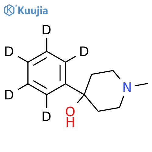 1-Methyl-4-phenyl-4-piperidinol-d5 structure