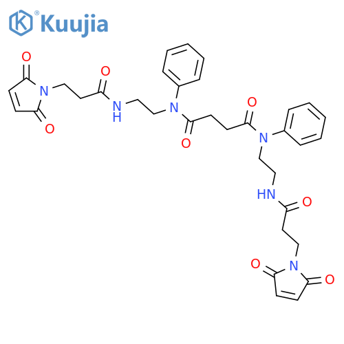 Succinyl Bis(phenylimino)-2,1-ethanediylbis(3-maleimidopropanamide) structure