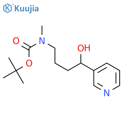 4-(N-Methyl-N-tert-butyloxycarbonyl-amino)-1-(3-pyridyl)-1-butanol structure