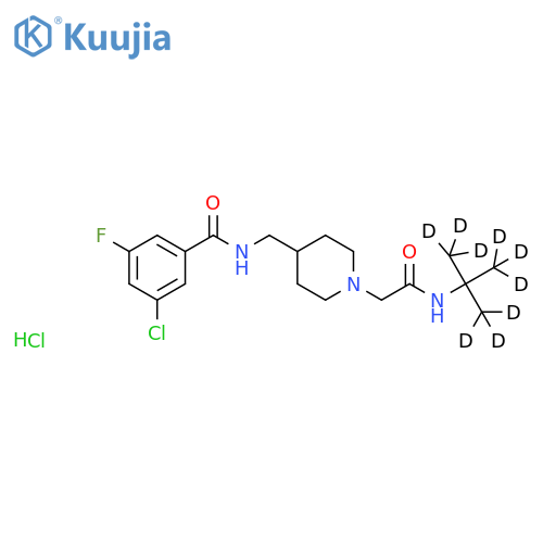 N-((1-(2-(tert-Butylamino)-2-oxoethyl)piperidin-4-yl)methyl)-3-chloro-5-fluorobenzamide-d9 Hydrochloride Salt structure