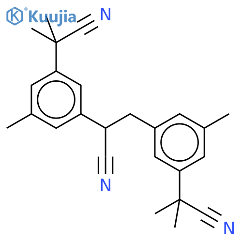 Di-destriazole Desmethyl Anastrozole Dimer Impurity structure