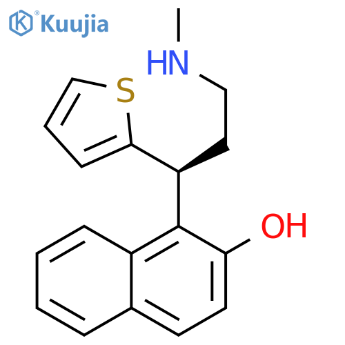 (S)-1-3-(Methylamino)-1-(2-thienyl)propyl-2-naphthalenol(Duloxetine Impurity) structure