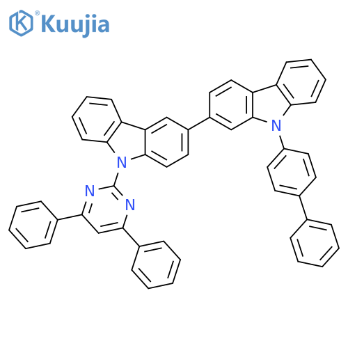 2,3'-Bi-9H-carbazole, 9-[1,1'-biphenyl]-4-yl-9'-(4,6-diphenyl-2-pyrimidinyl)- structure