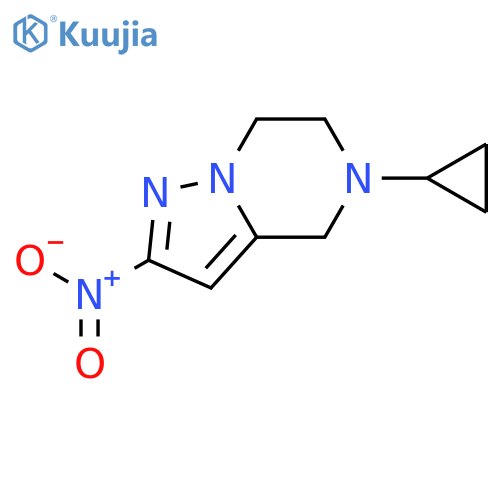 5-cyclopropyl-4,5,6,7-tetrahydro-2-nitro-Pyrazolo[1,5-a]pyrazine structure